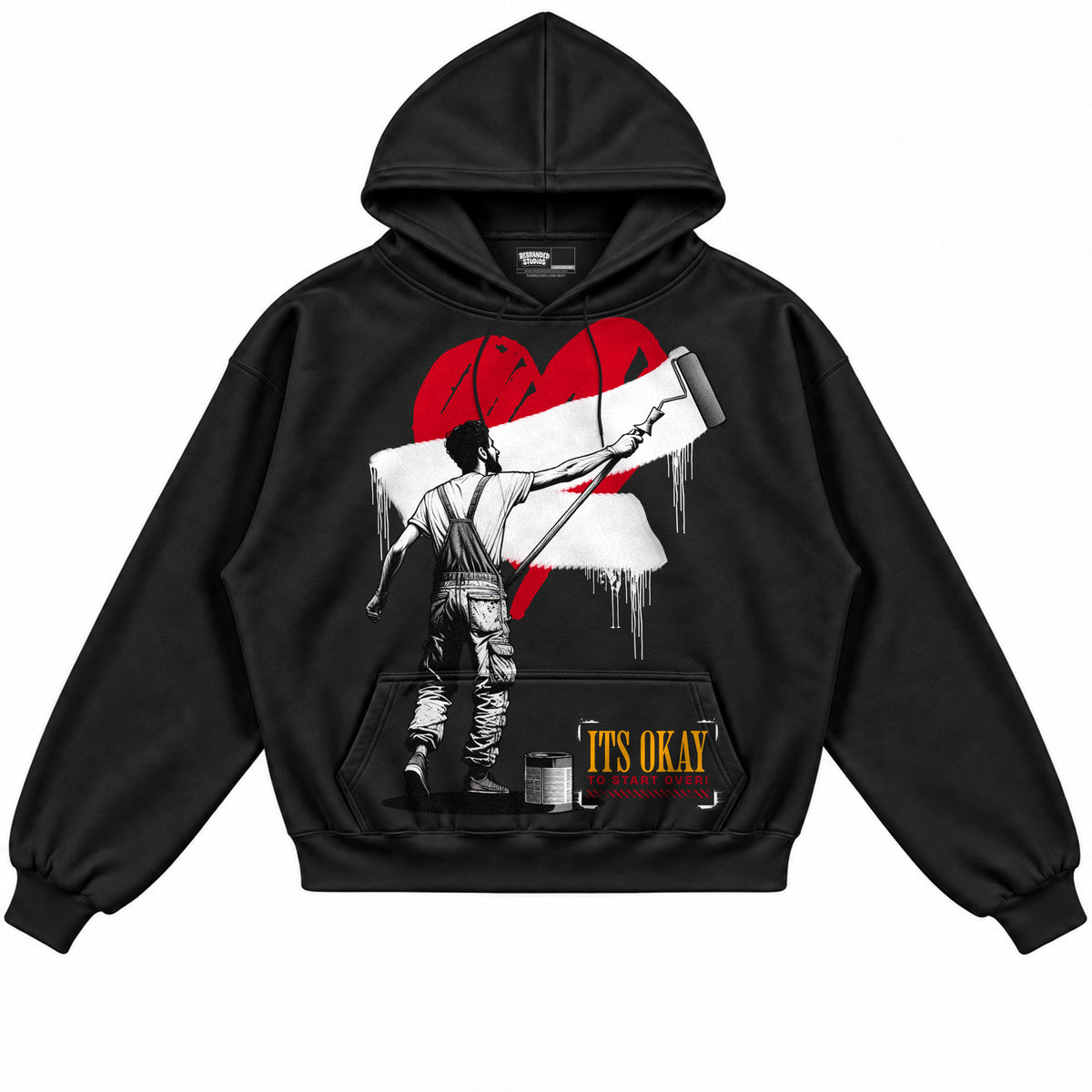 Rebranded Studios apparel — front without sneakers