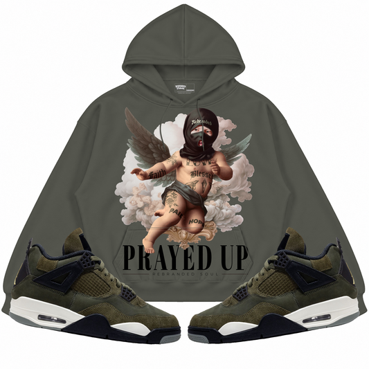 Rebranded Studios apparel — front styled with matching sneakers