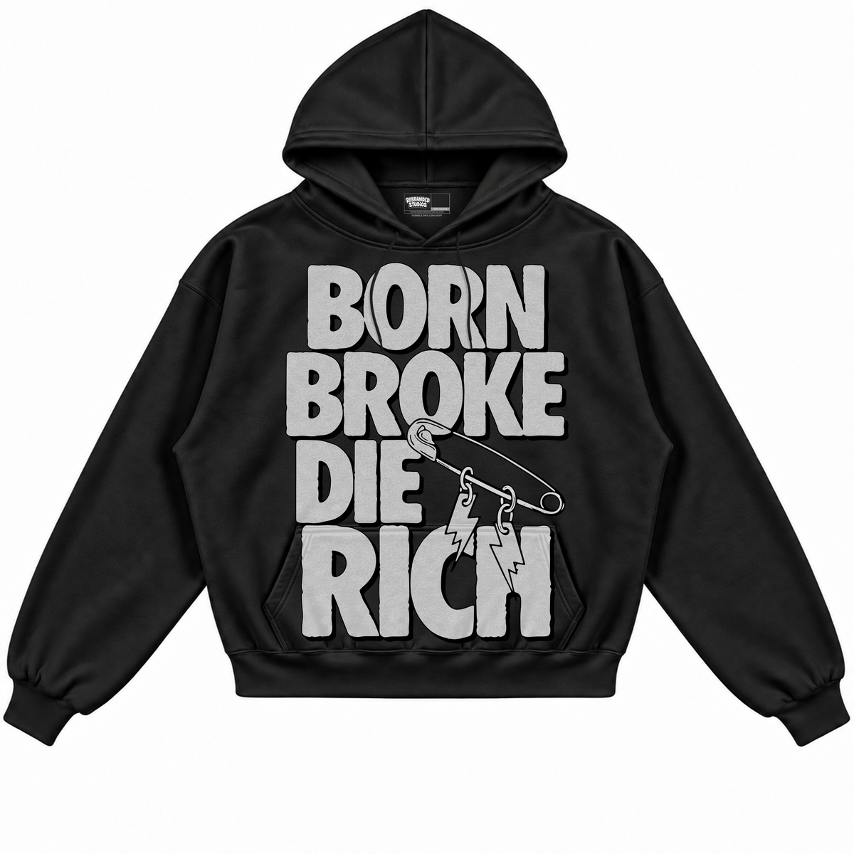 Rebranded Studios apparel — front without sneakers