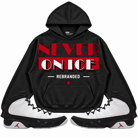 Rebranded Studios apparel — front styled with matching sneakers