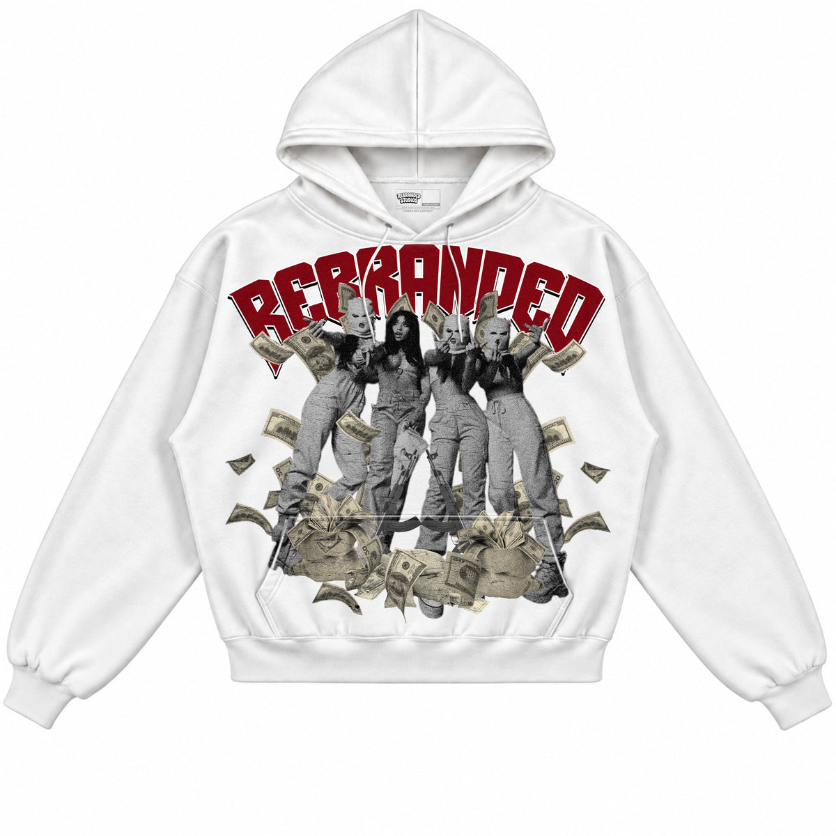 Rebranded Studios apparel — front without sneakers