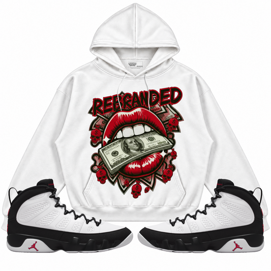 Rebranded Studios apparel — front styled with matching sneakers