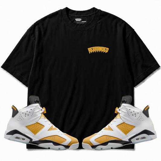 Rebranded Studios apparel — front styled with matching sneakers