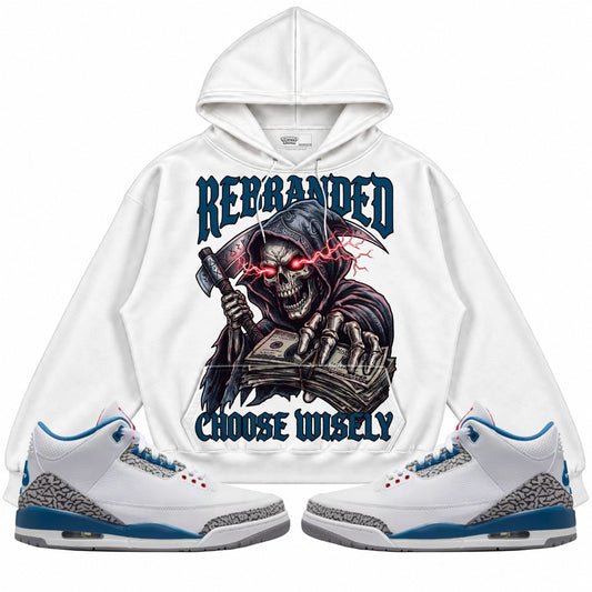 Rebranded Studios apparel — front styled with matching sneakers