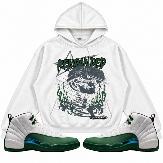 Rebranded Studios apparel — front styled with matching sneakers