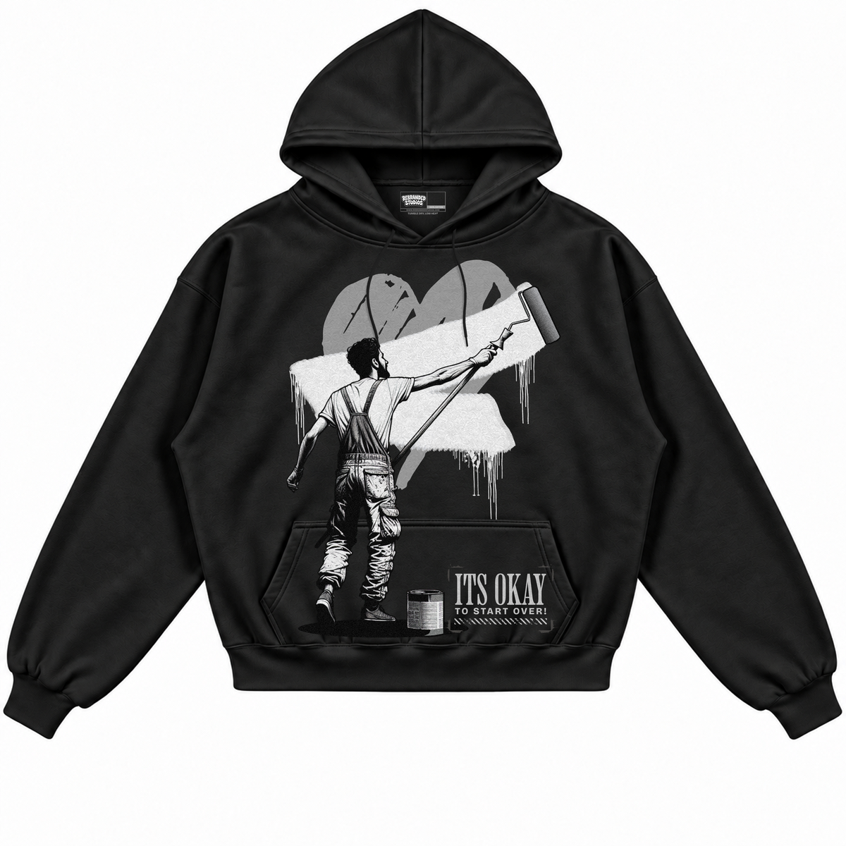 Rebranded Studios apparel — front without sneakers