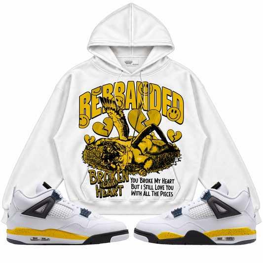 Rebranded Studios apparel — front styled with matching sneakers
