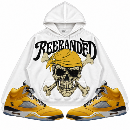 Rebranded Studios apparel — front styled with matching sneakers