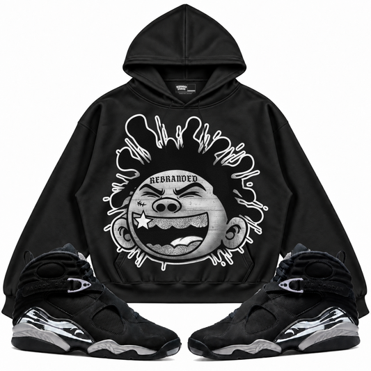 Rebranded Studios apparel — front styled with matching sneakers