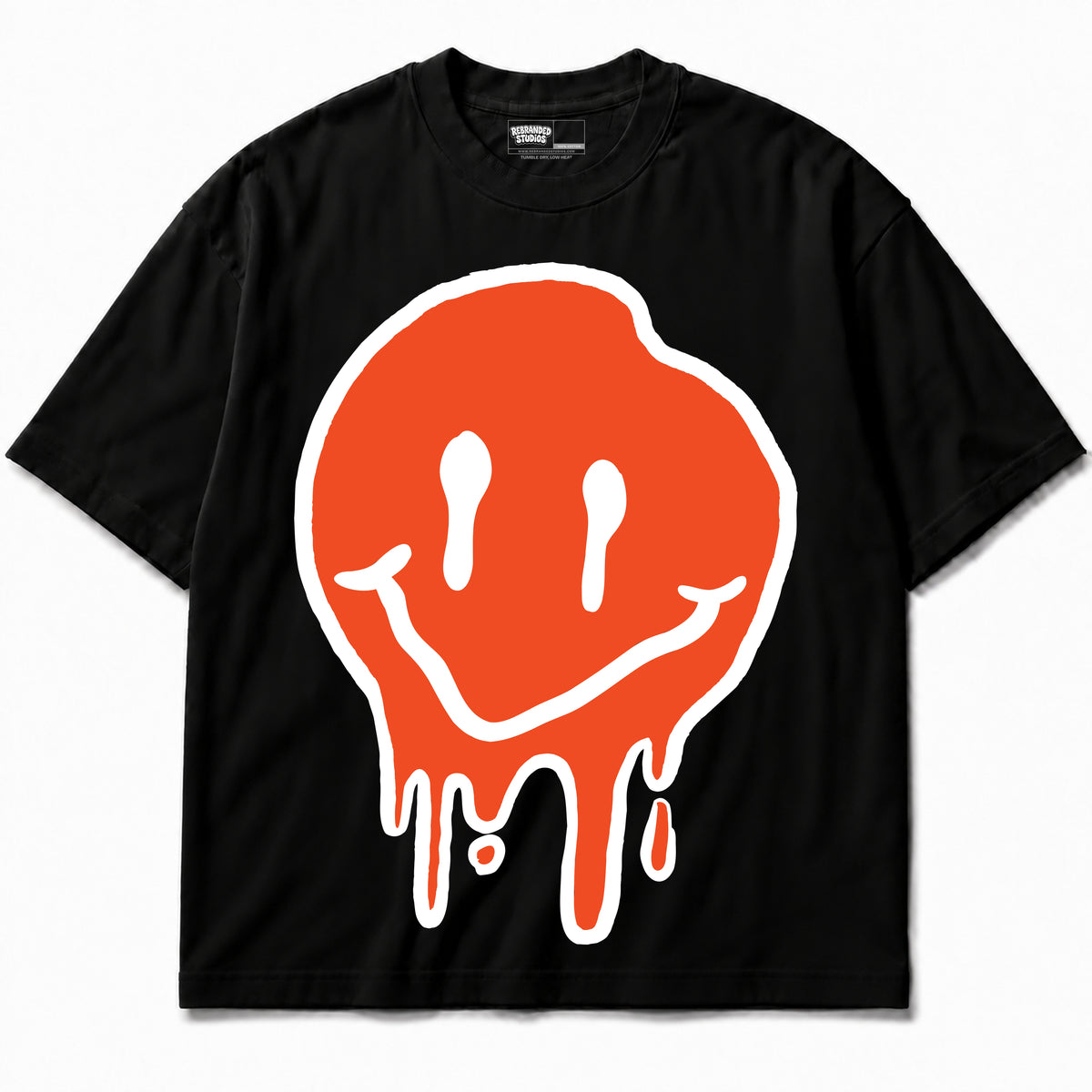 Rebranded Studios apparel — front without sneakers