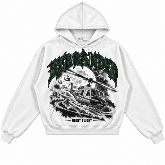Rebranded Studios apparel — front without sneakers — alternate view