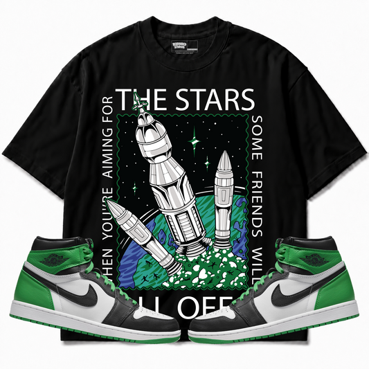 Rebranded Studios apparel — front styled with matching sneakers