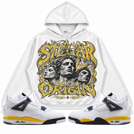 Rebranded Studios apparel — front styled with matching sneakers