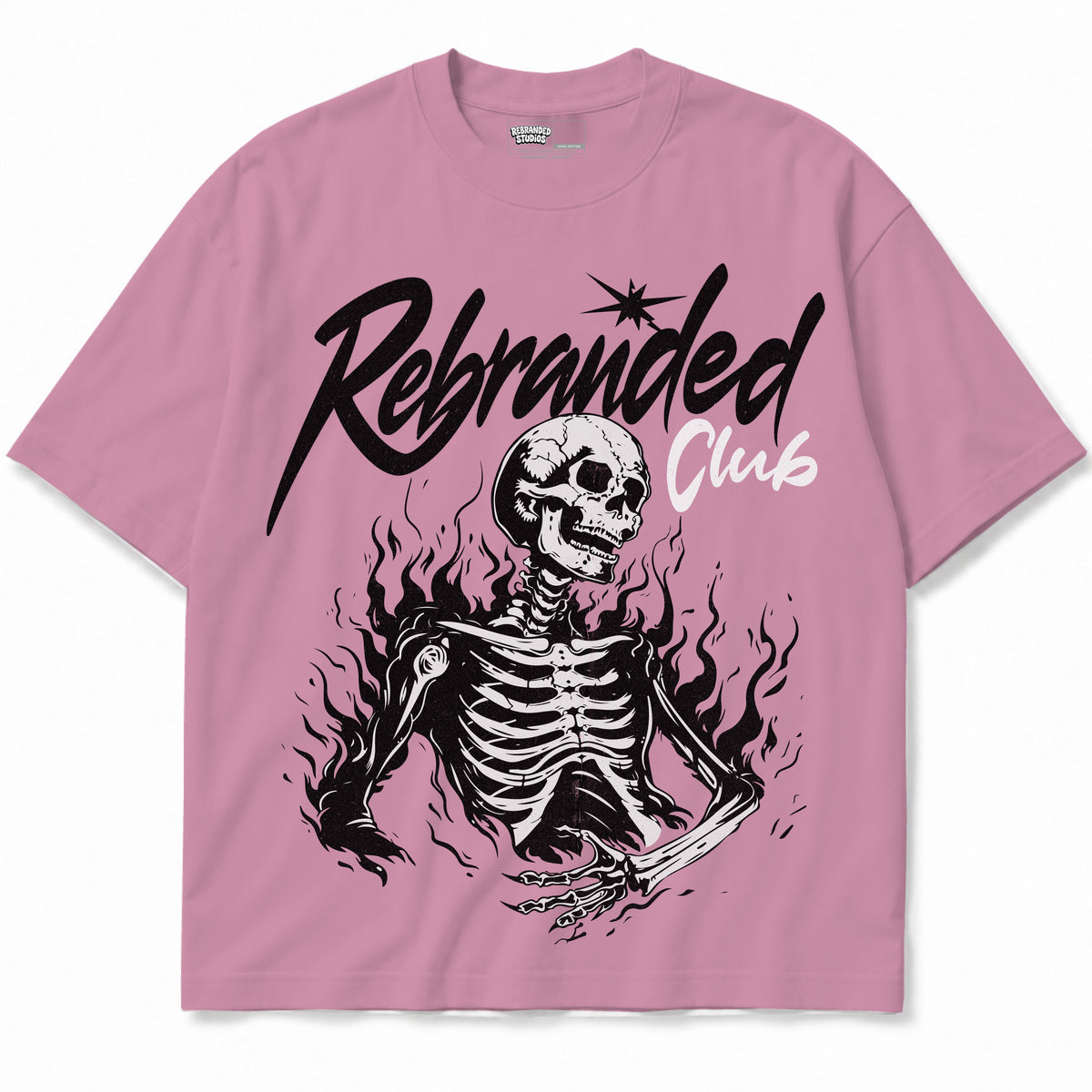 Rebranded Studios apparel — front without sneakers
