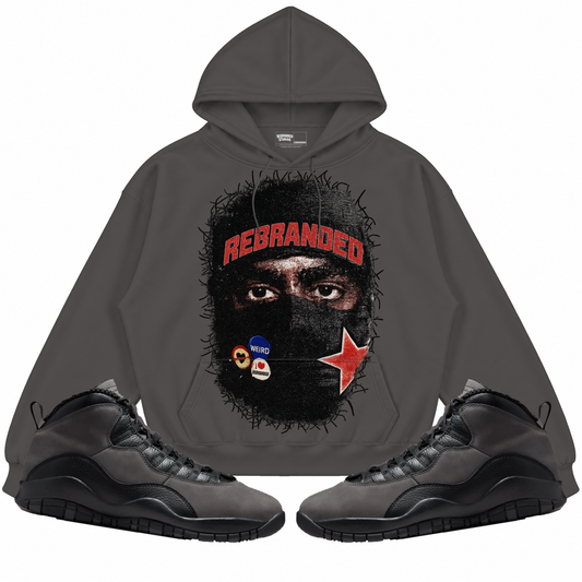 Rebranded Studios apparel — front styled with matching sneakers