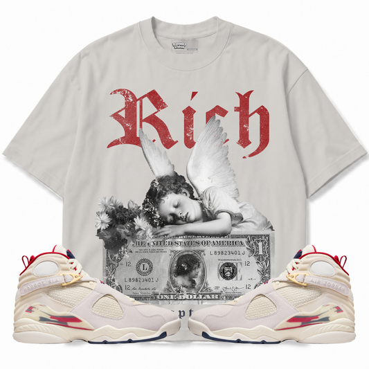 Rebranded Studios apparel — front styled with matching sneakers
