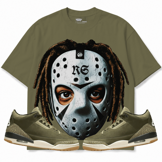 Rebranded Studios apparel — front styled with matching sneakers