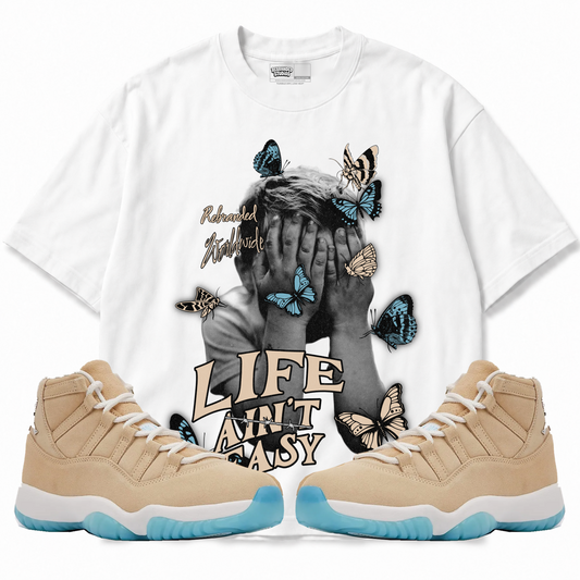Rebranded Studios apparel — front styled with matching sneakers