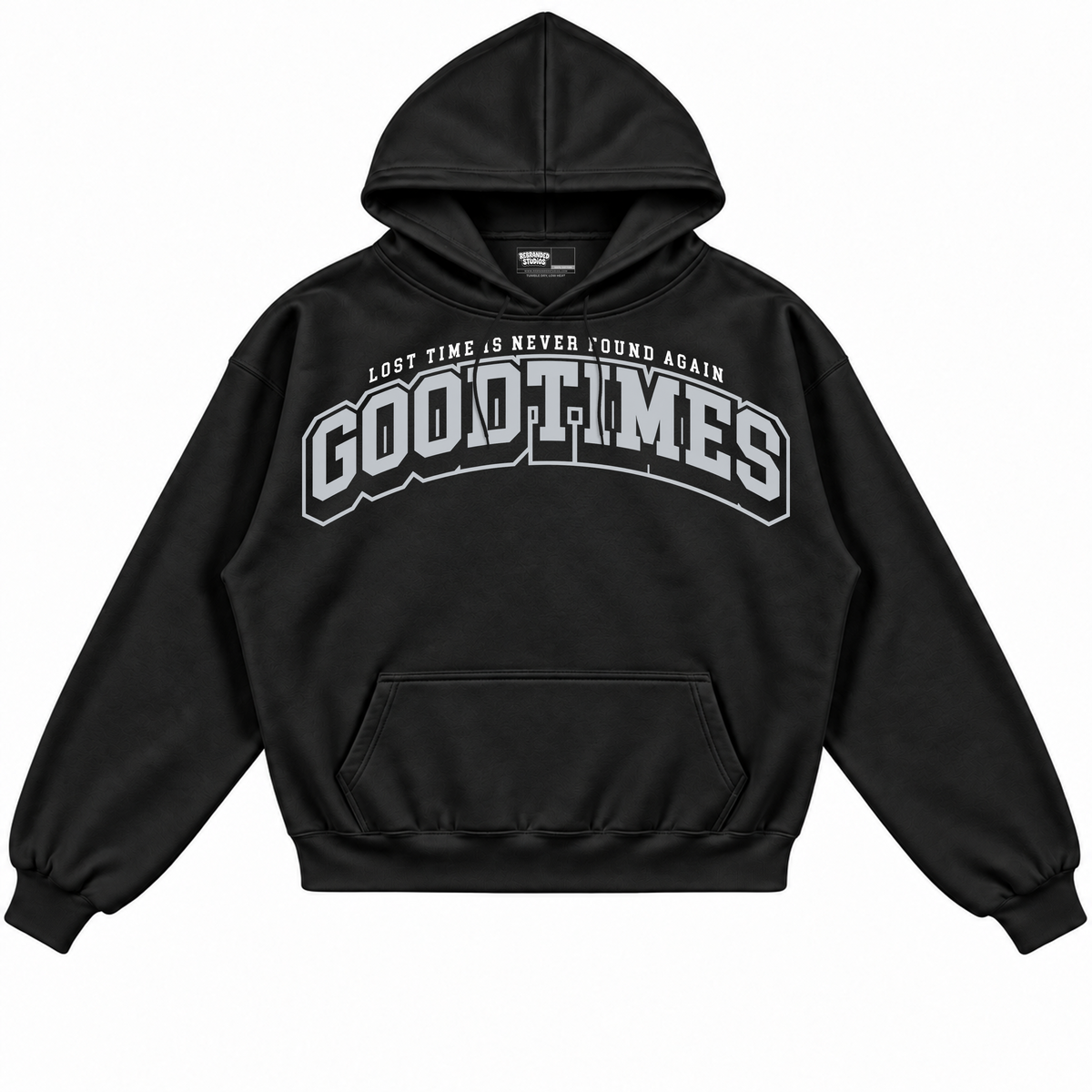 Rebranded Studios apparel — front without sneakers