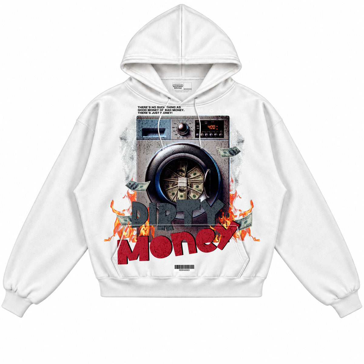 Rebranded Studios apparel — front without sneakers