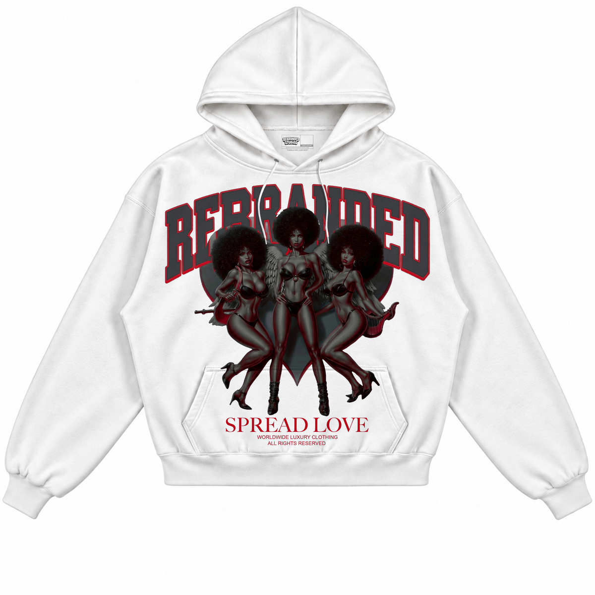 Rebranded Studios apparel — front without sneakers
