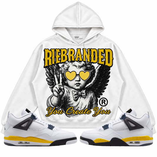 Rebranded Studios apparel — front styled with matching sneakers