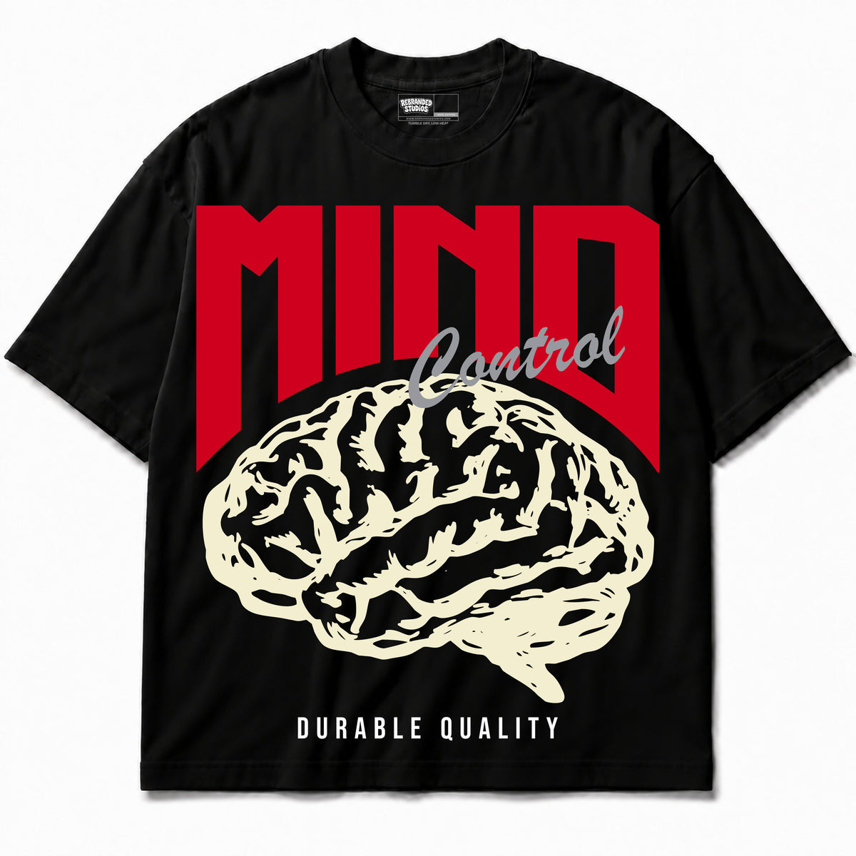 Rebranded Studios apparel — front without sneakers