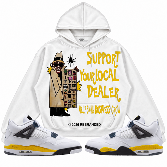 Rebranded Studios apparel — front styled with matching sneakers
