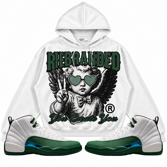Rebranded Studios apparel — front styled with matching sneakers