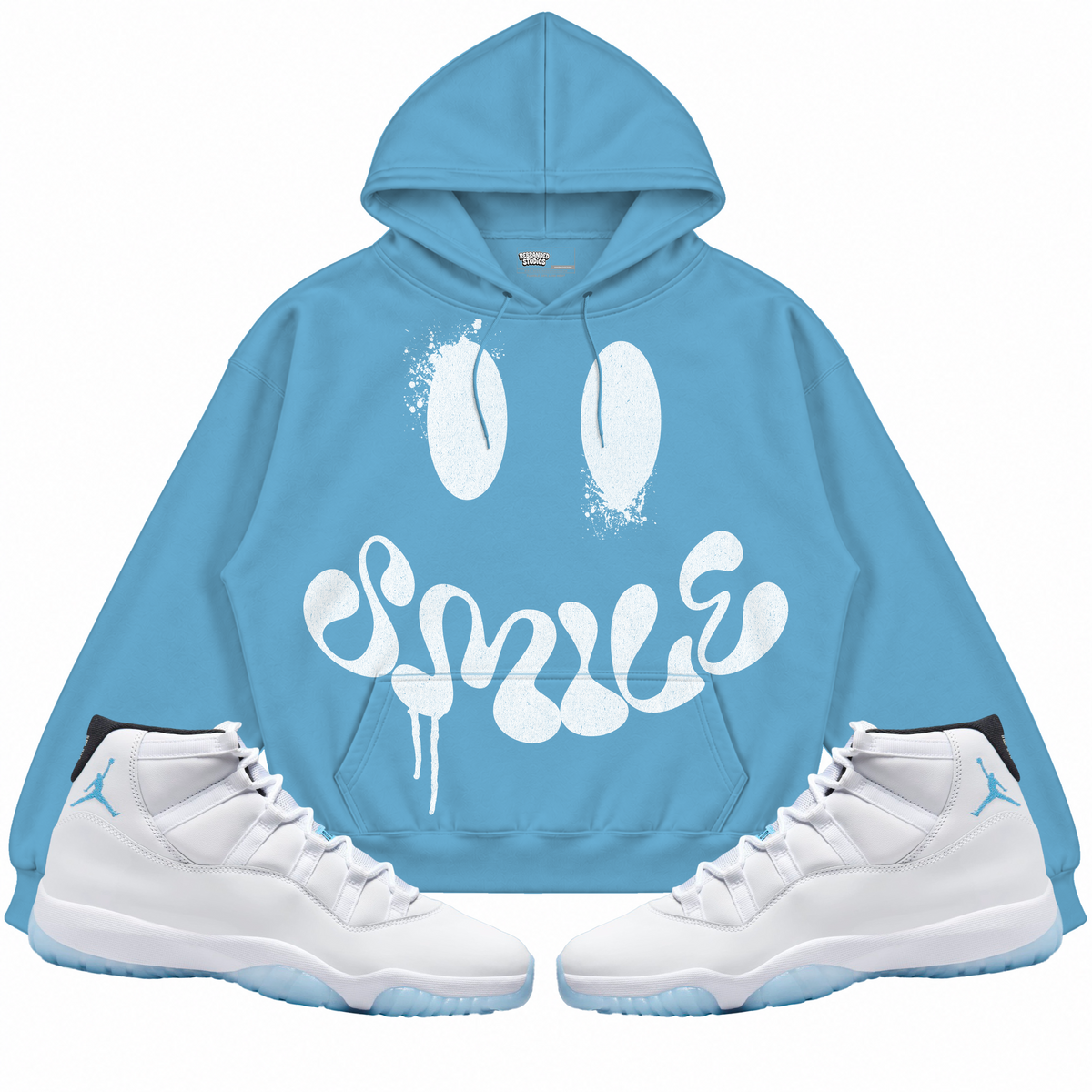 Rebranded Studios apparel — front styled with matching sneakers