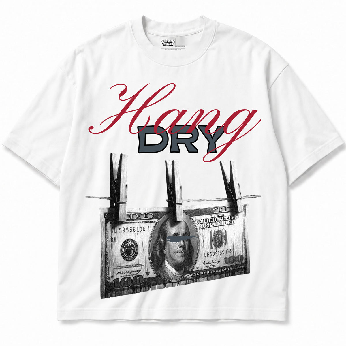 Rebranded Studios apparel — front without sneakers