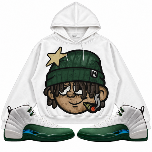 Rebranded Studios apparel — front styled with matching sneakers
