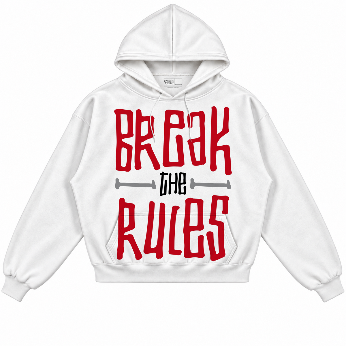 Rebranded Studios apparel — front without sneakers