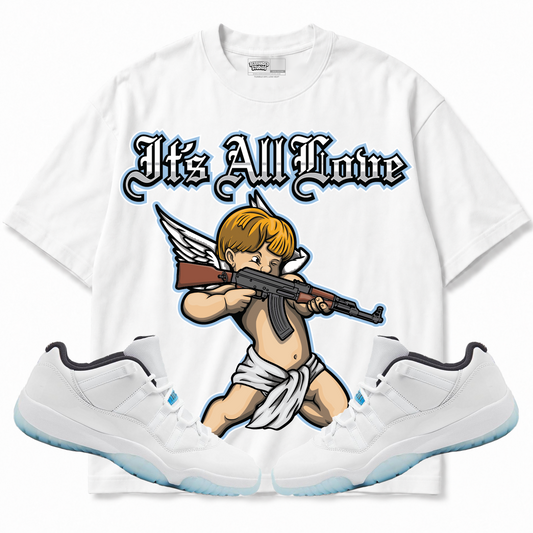 Rebranded Studios apparel — front styled with matching sneakers