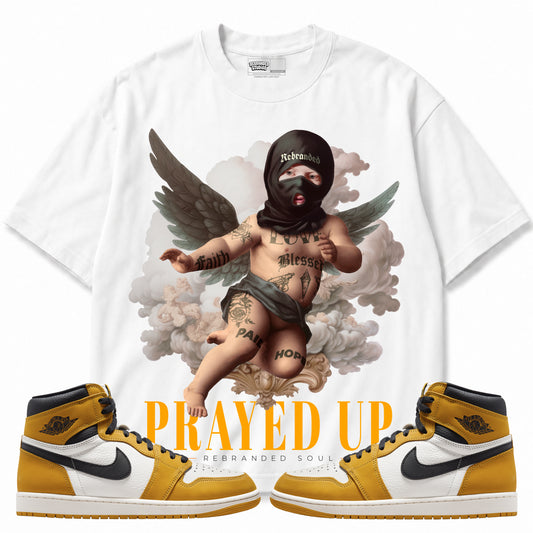 Rebranded Studios apparel — front styled with matching sneakers