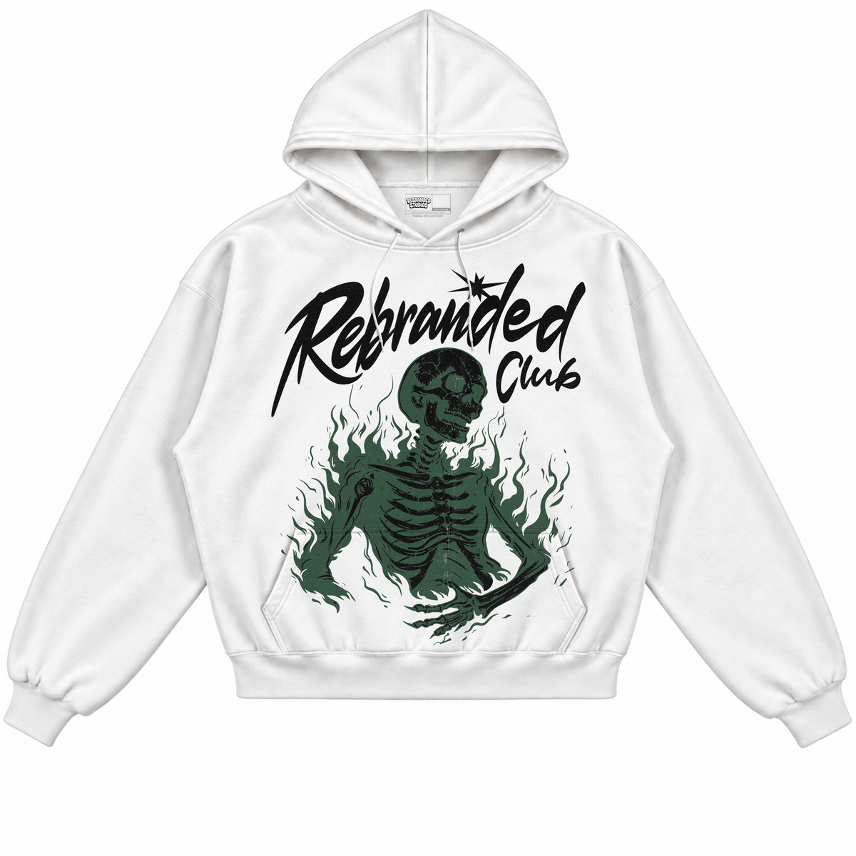 Rebranded Studios apparel — front without sneakers
