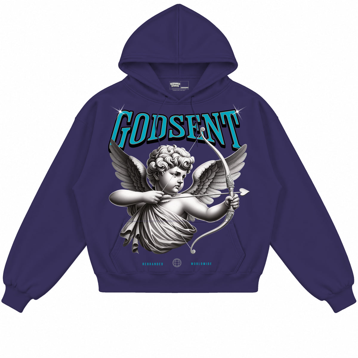 Rebranded Studios apparel — front without sneakers