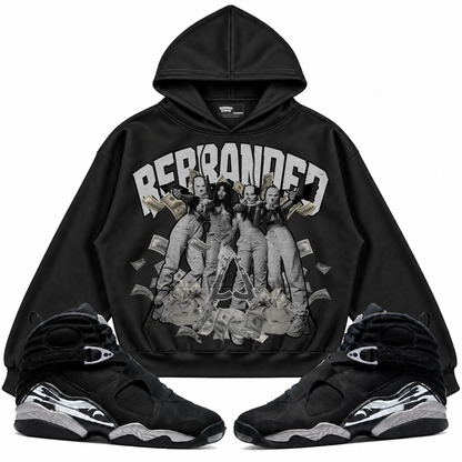 Rebranded Studios apparel — front styled with matching sneakers