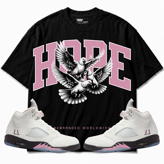 Rebranded Studios apparel — front styled with matching sneakers