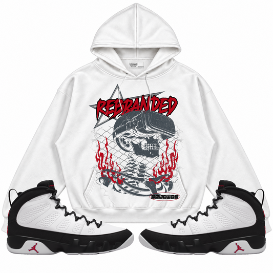 Rebranded Studios apparel — front styled with matching sneakers