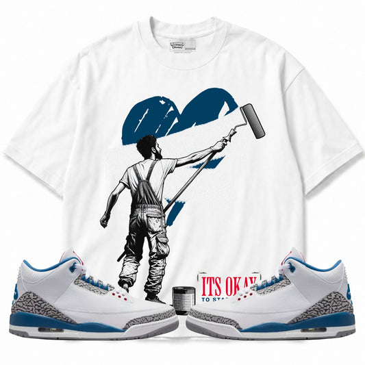 Rebranded Studios apparel — front styled with matching sneakers