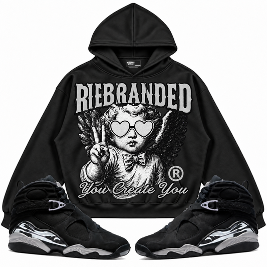 Rebranded Studios apparel — front styled with matching sneakers