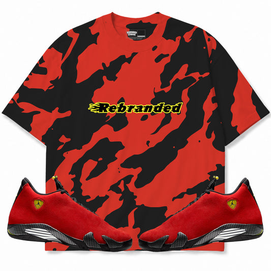 Rebranded Studios apparel — front styled with matching sneakers