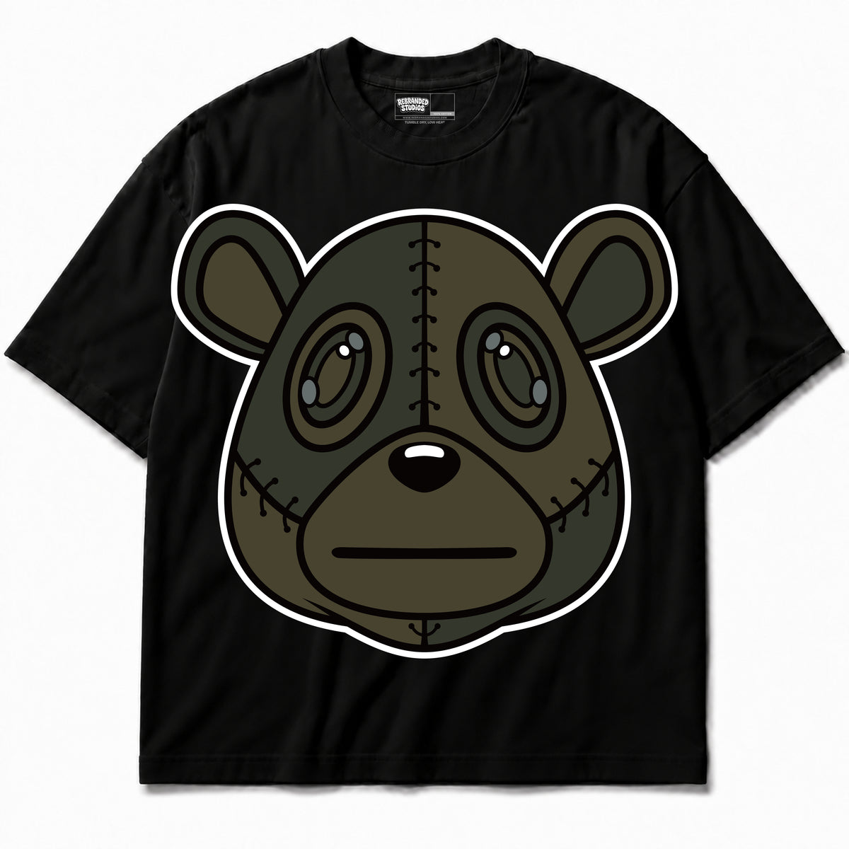 Rebranded Studios apparel — front without sneakers