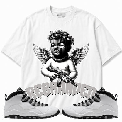 Rebranded Studios apparel — front styled with matching sneakers