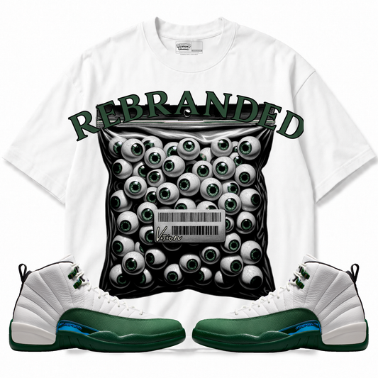 Rebranded Studios apparel — front styled with matching sneakers