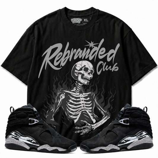 Rebranded Studios apparel — front styled with matching sneakers