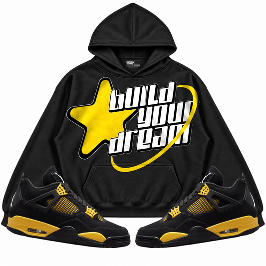 Rebranded Studios apparel — front styled with matching sneakers