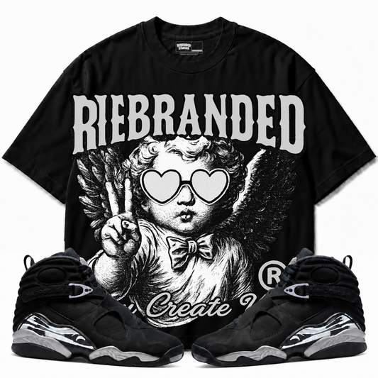 Rebranded Studios apparel — front styled with matching sneakers