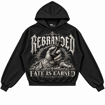 Rebranded Studios apparel — front without sneakers